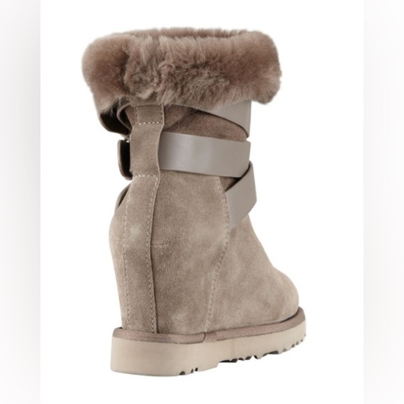 Ash Yes Shearling-Cuff Wedge Boot Topo Size 40 - Picture 3 of 14